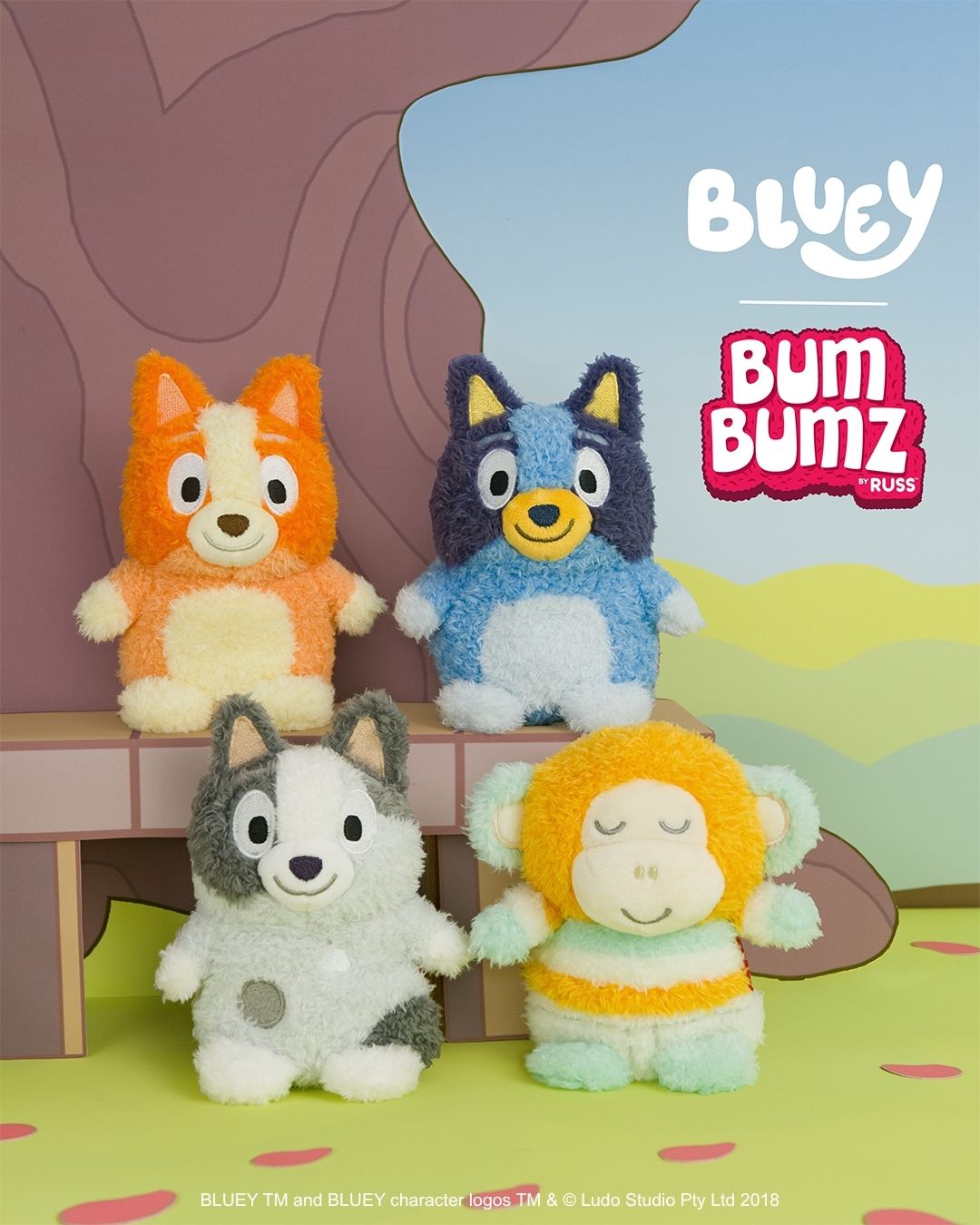 4.5-Inch Bluey BumBumz 4-Pack