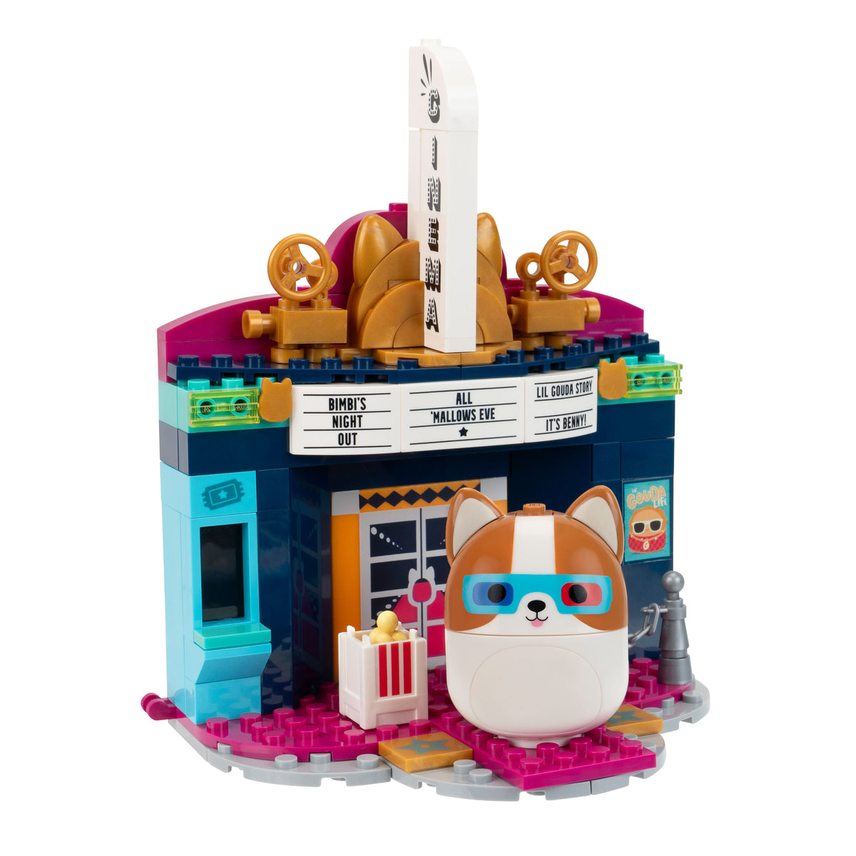 Squishmallows Reginald at the Movies Building Set