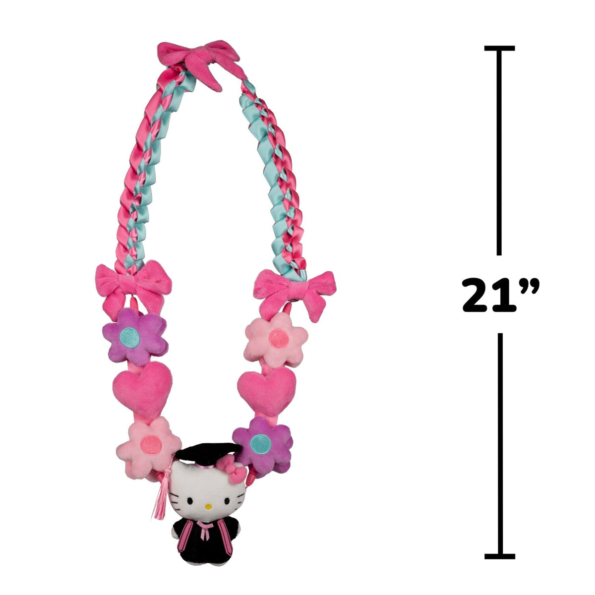 Hello Kitty 21-Inch Graduation Plush Lei with 4-Inch Collectible Plush