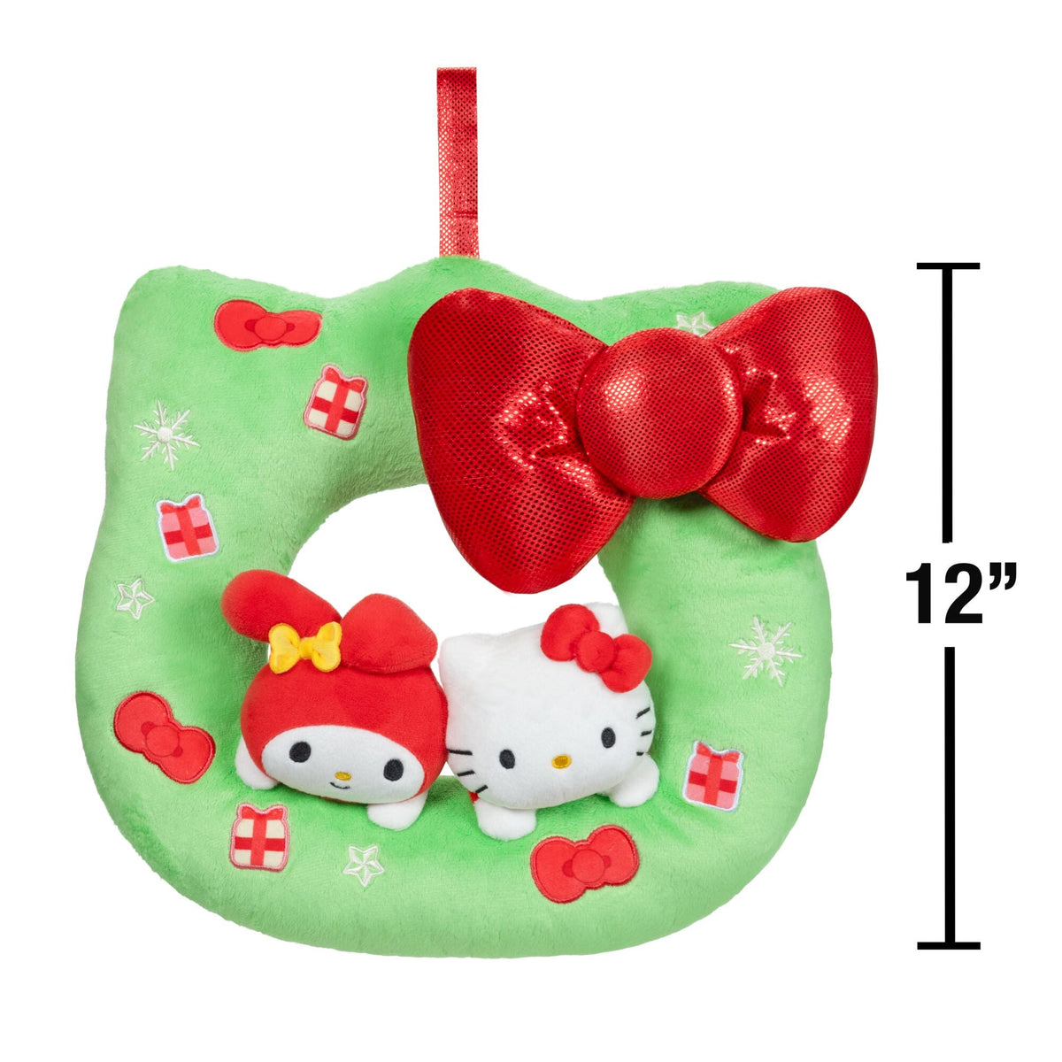Hello Kitty and Friends 12-Inch Plush Holiday Wreath