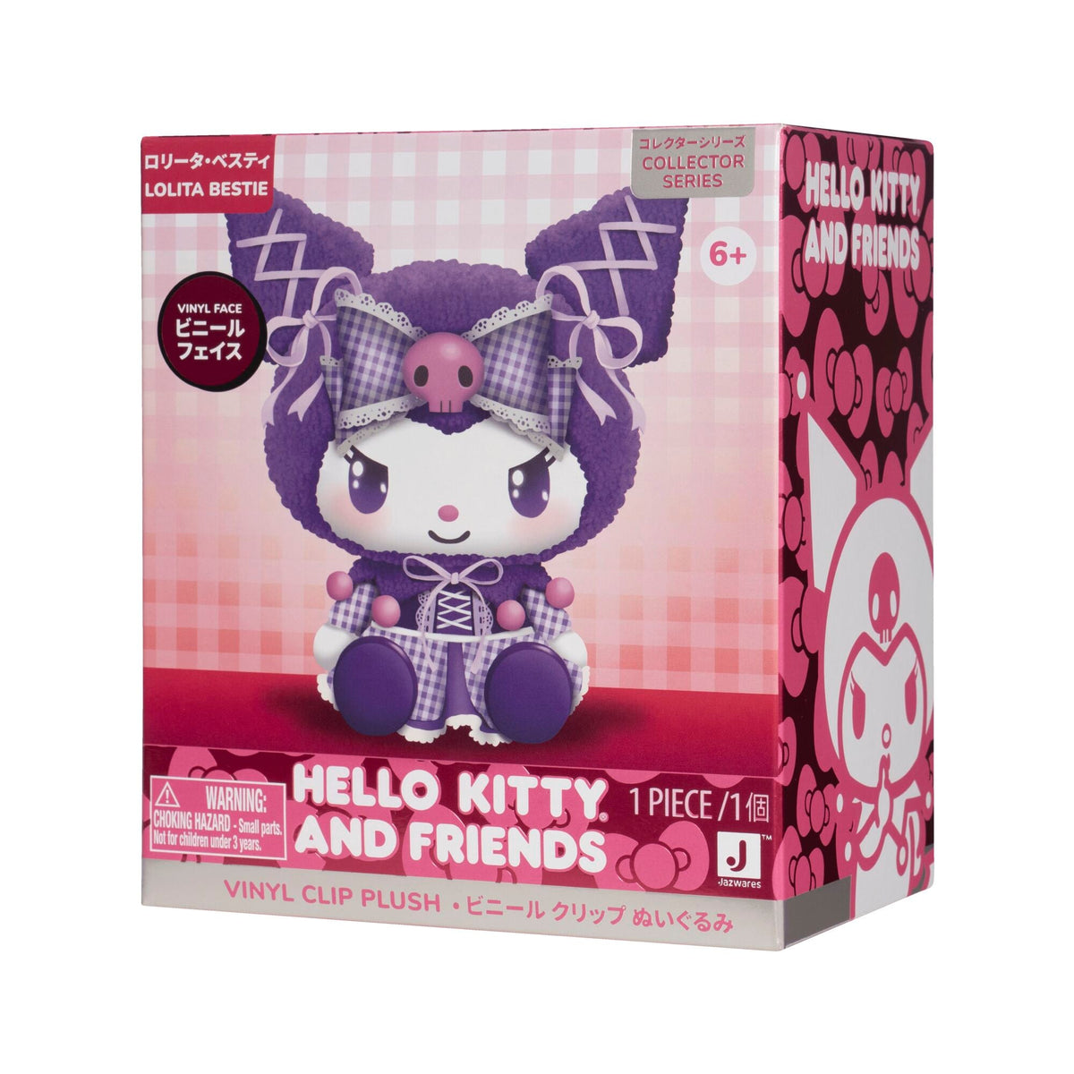 Hello Kitty and Friends 6-Inch Kuromi Lolita Bestie Roto Plush Clip-On