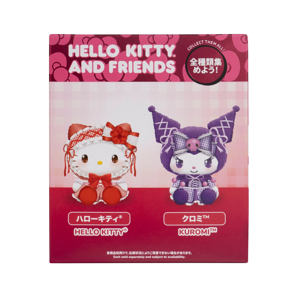 Hello Kitty and Friends 6-Inch Kuromi Lolita Bestie Roto Plush Clip-On