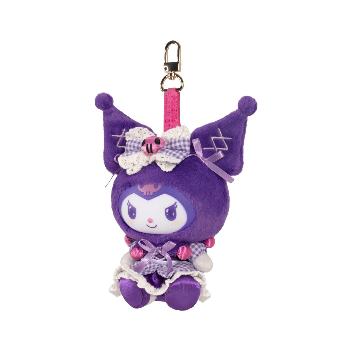 Hello Kitty and Friends 6-Inch Kuromi Lolita Bestie Roto Plush Clip-On