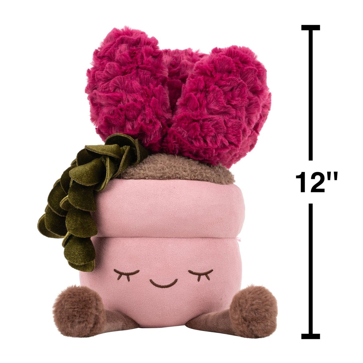 Greenhouse by Russ 12-Inch Pink Pot Succulent Plush