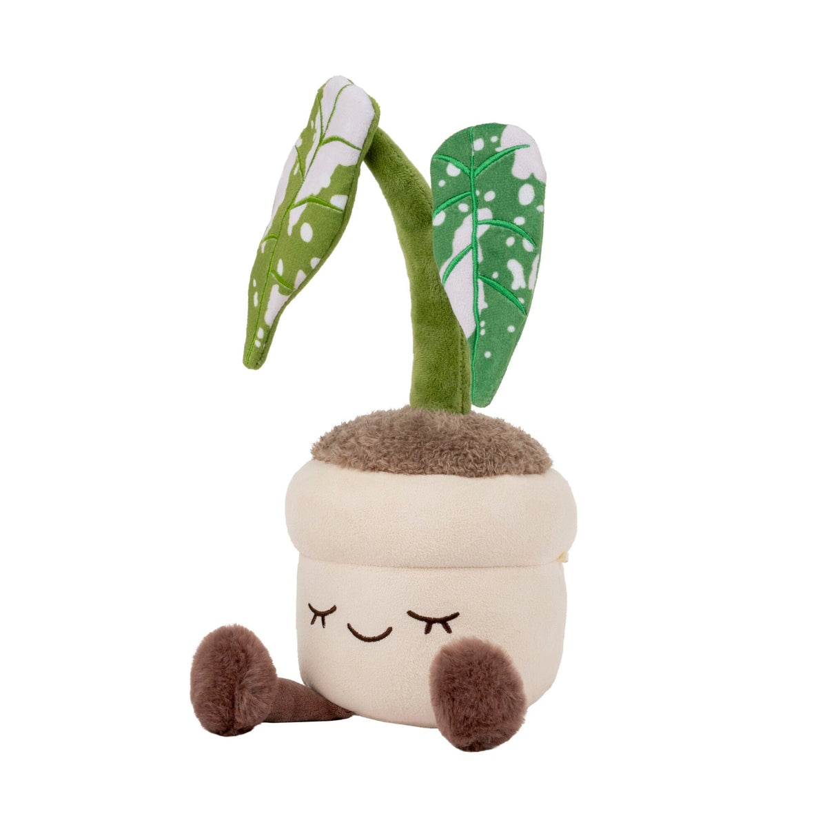 Greenhouse by Russ 12-Inch Grey Monstera Plant Plush