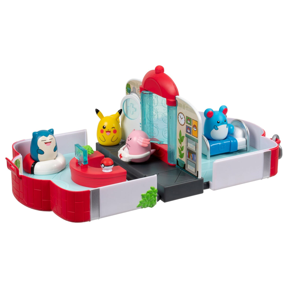 Squish-a-longs Pokémon Center Playset (Pikachu, Chansey, Marill, Snorlax)