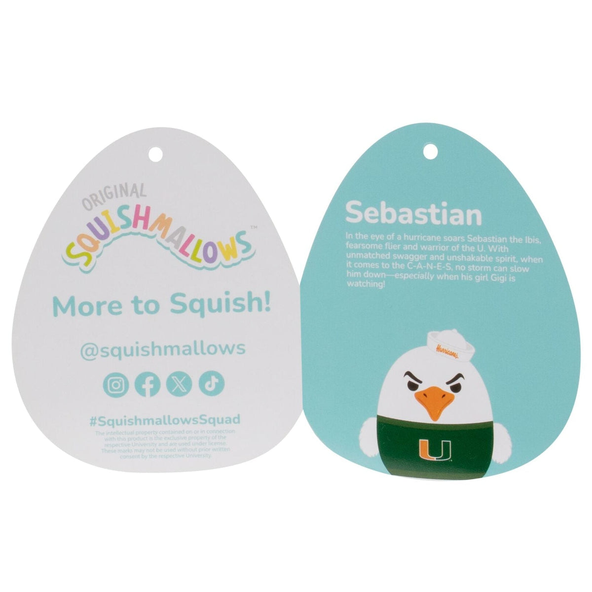 University of Miami Sebastian the Ibis Plush Bundle
