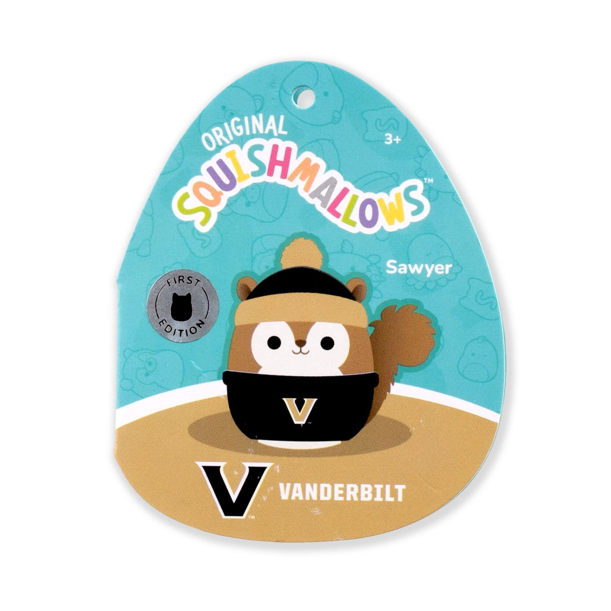 Vanderbilt 3.5-Inch Sawyer the Squirrel Plush Clip