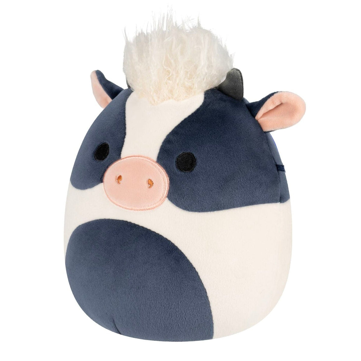 8-Inch Dill the Black and White Cow with Shaggy Hair