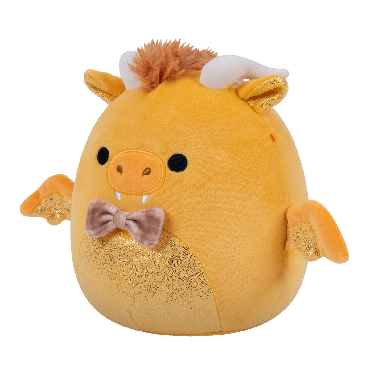8-Inch Mister the Gold Dragon with Bowtie and Sparkle Belly