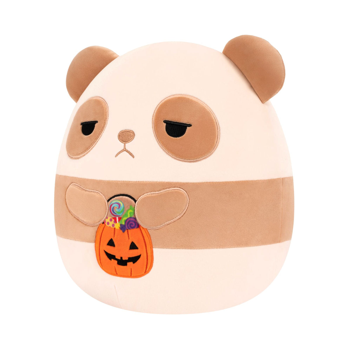 12-Inch Guerra the Brown Panda Holding Candy Pail