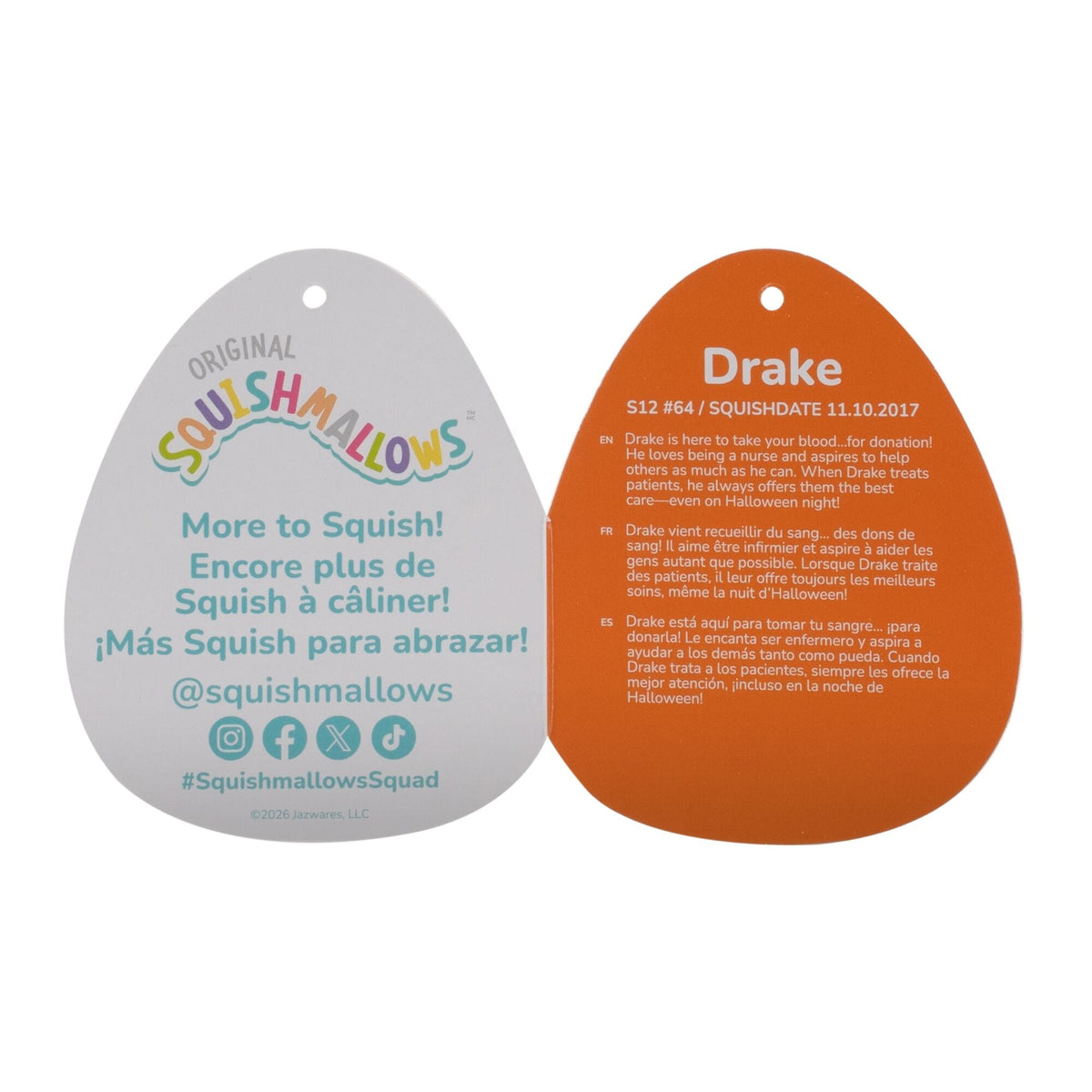 12-Inch Drake the Pale Blue Vampire with Black Belly and Red Bow Tie