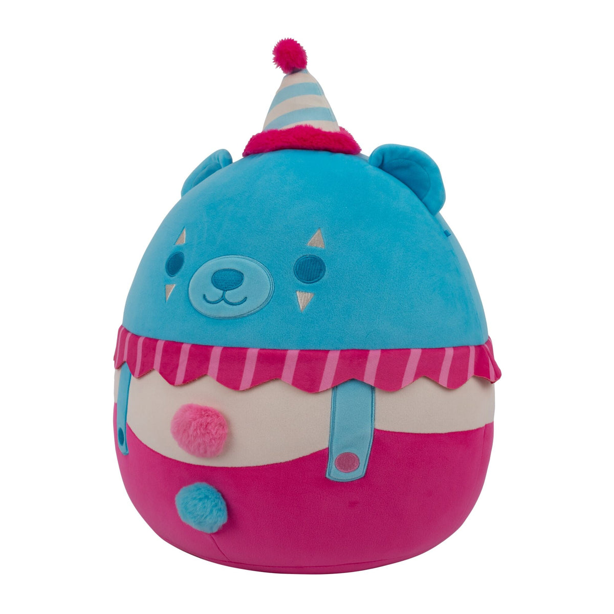 14-Inch Blubo the Neon Blue Bear in Pink Clown Costume
