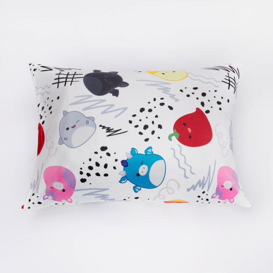 "Squish Vibes" White SquishPillow Pillowcase (Standard)