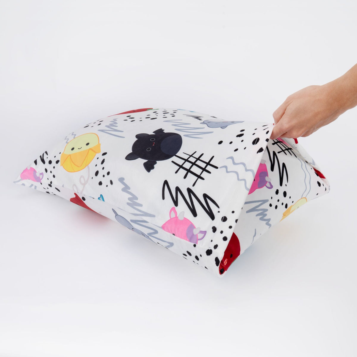"Squish Vibes" White SquishPillow Pillowcase (Standard)