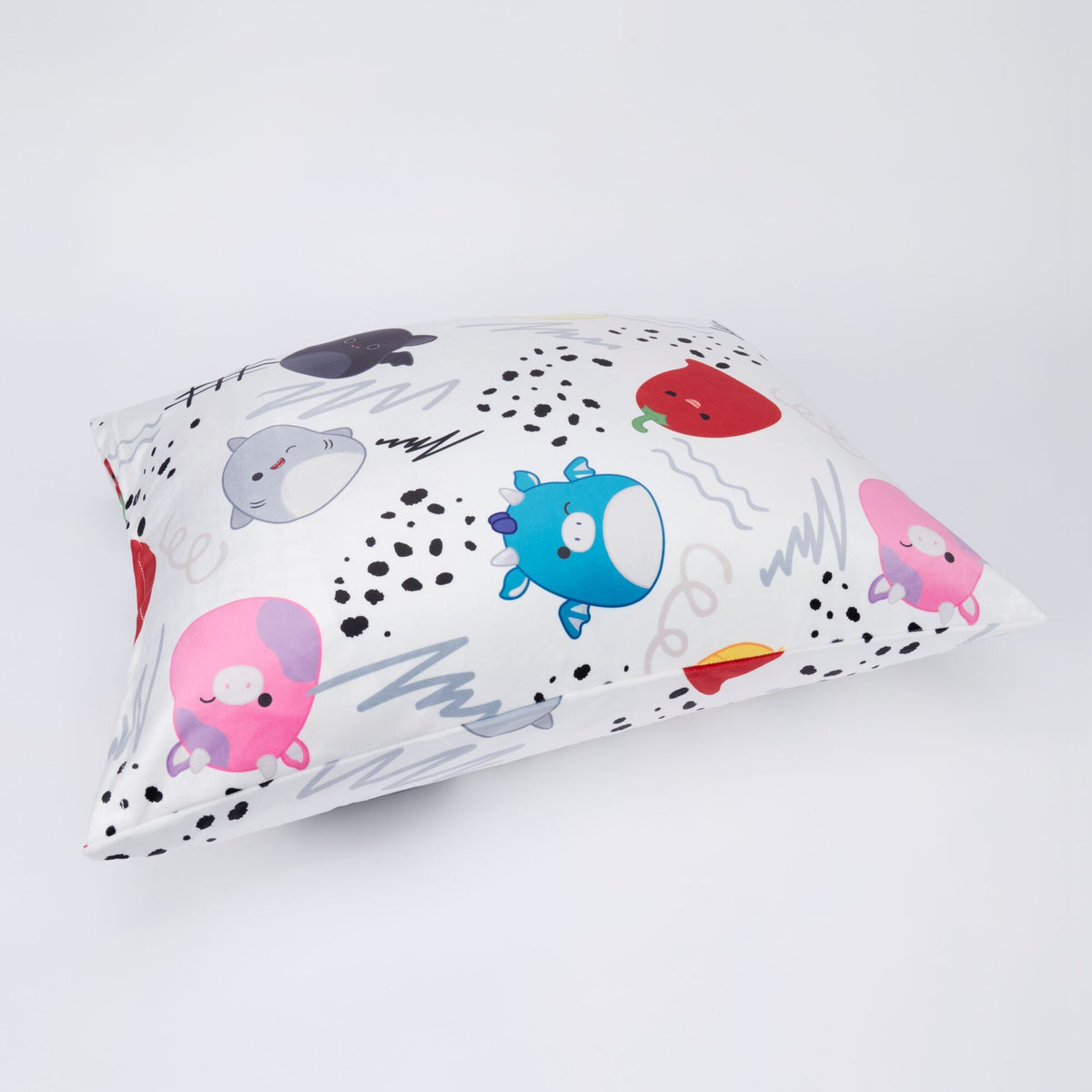 "Squish Vibes" White SquishPillow Pillowcase (Standard)