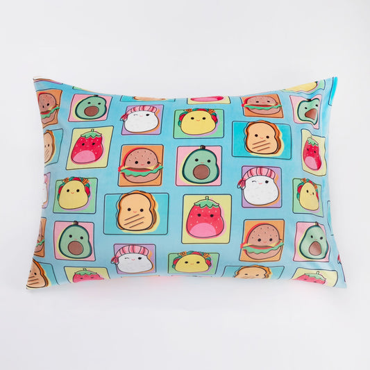 “Total Foodies” Teal SquishPillow Pillowcase (Standard)