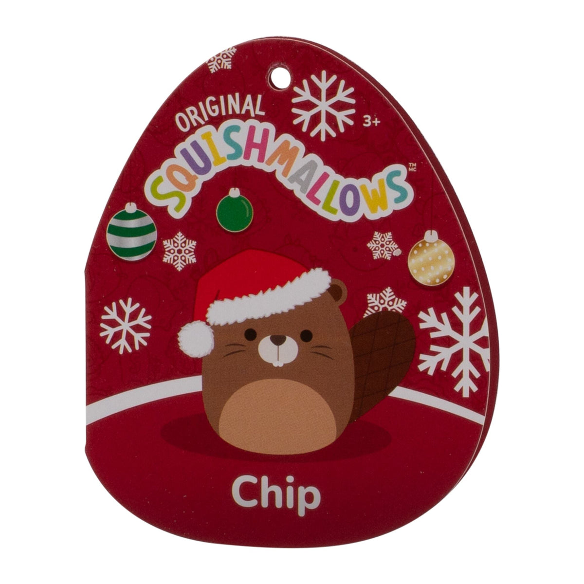 Chip the Beaver with Santa Hat