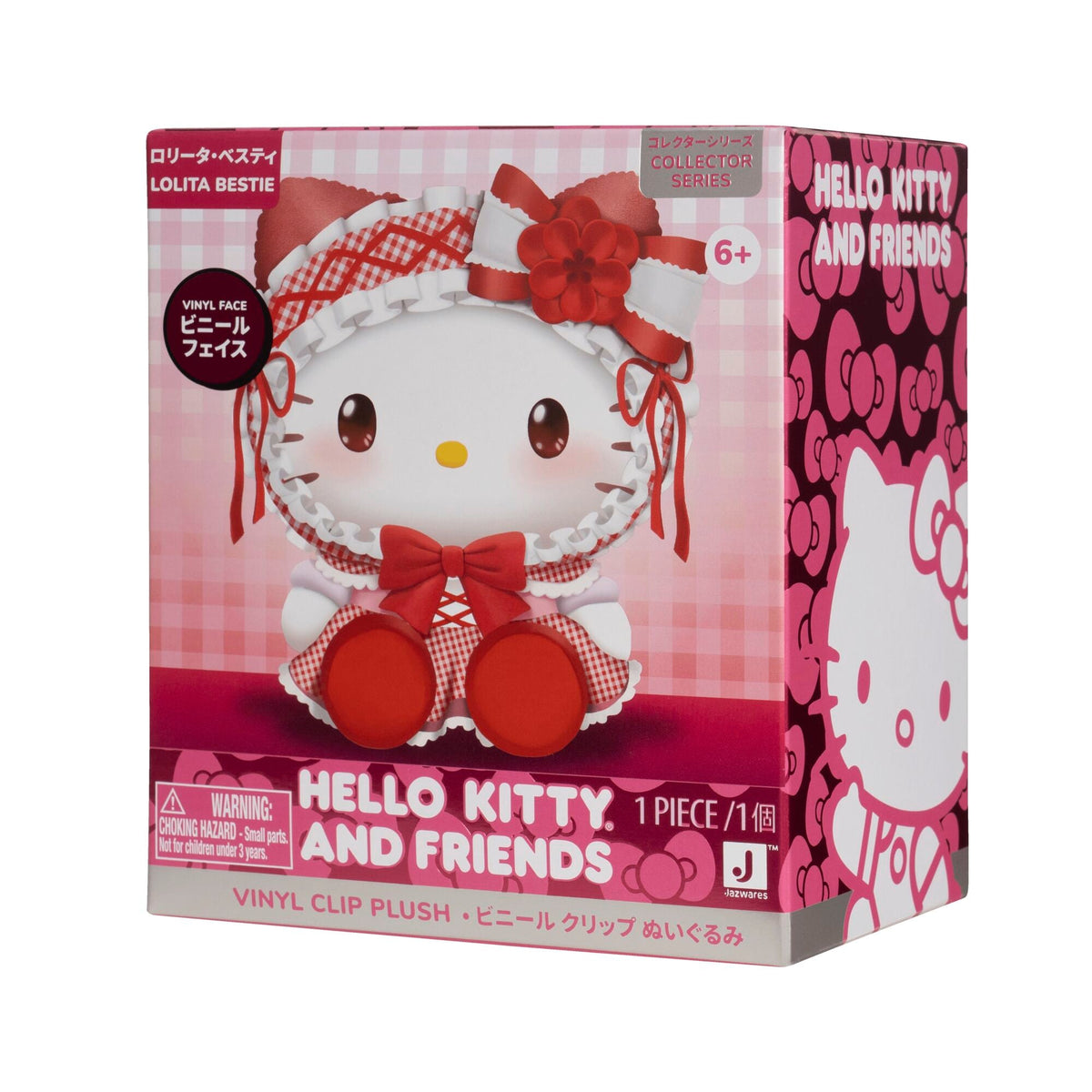 Hello Kitty and Friends 6-Inch Hello Kitty Lolita Bestie Roto Plush Clip-On