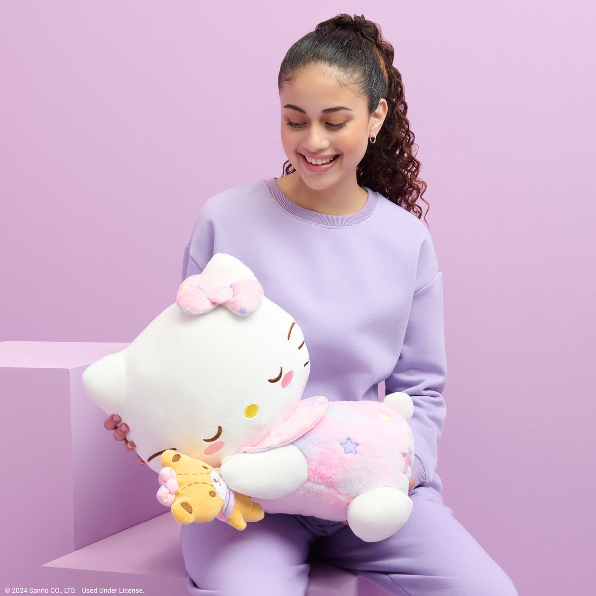 Hello Kitty and Friends 18-Inch Sleeping Plush - Hello Kitty with Bestie Accessory