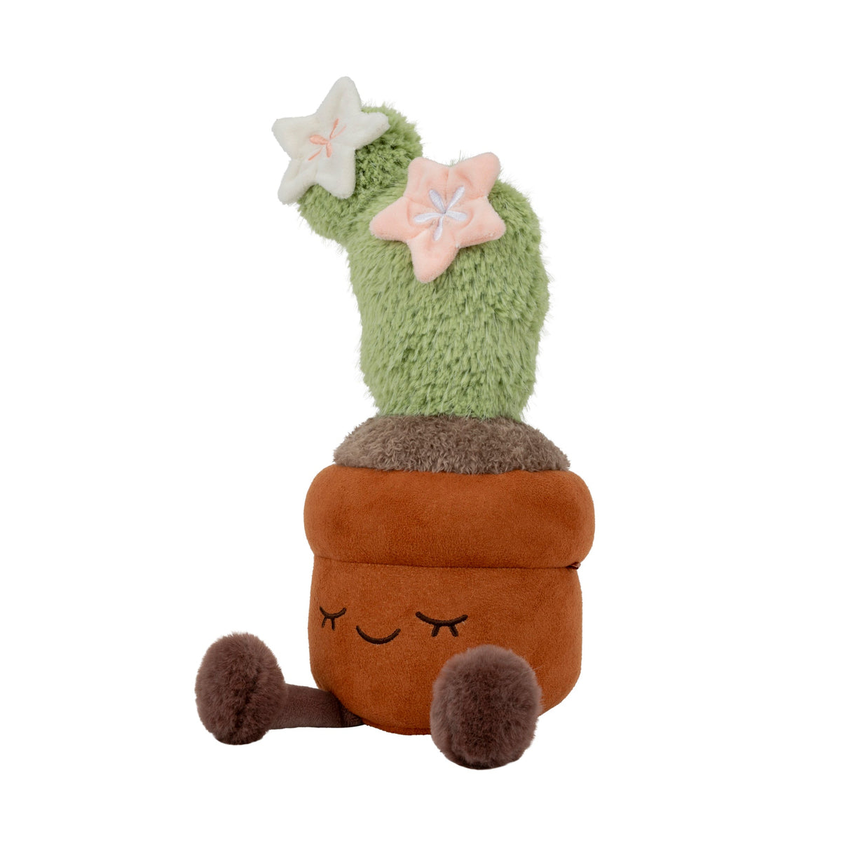 Greenhouse by Russ 12-Inch Brown Flower Cactus Plush