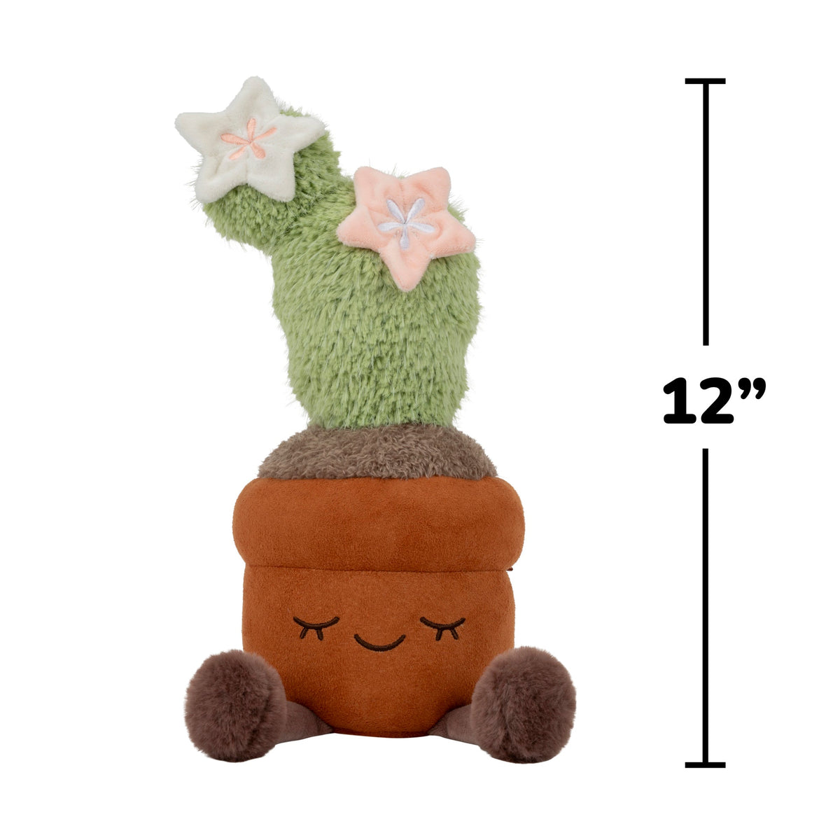 Greenhouse by Russ 12-Inch Brown Flower Cactus Plush