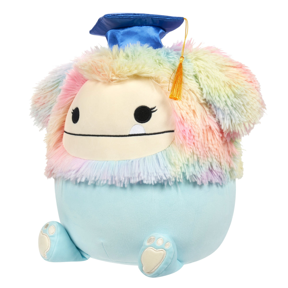 12-Inch Zozo the Teal Bigfoot in Graduation Cap