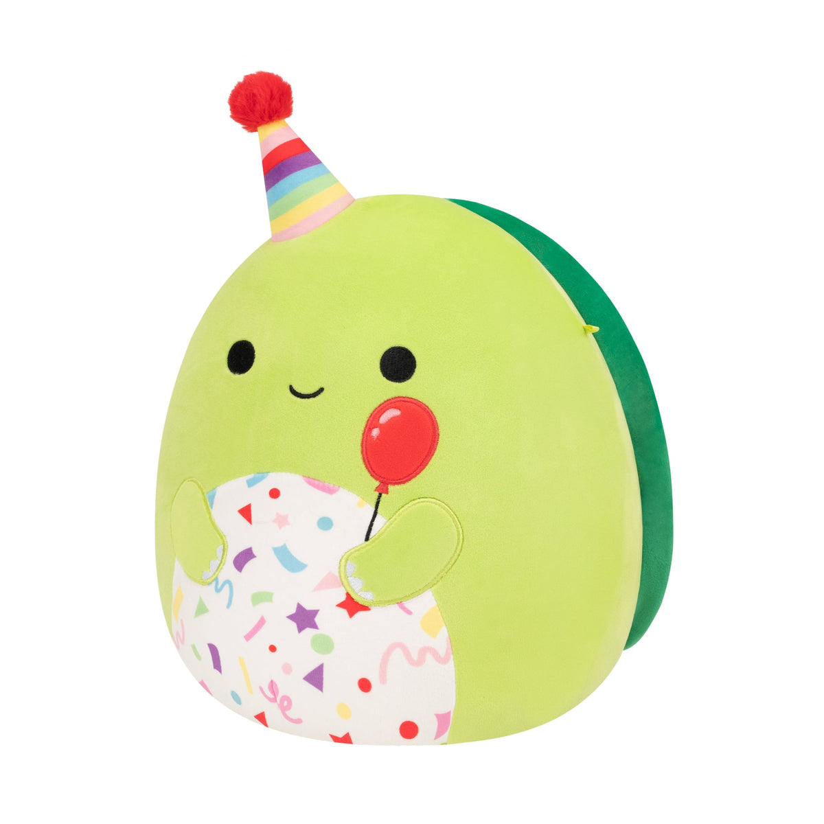 12-Inch Henry the Green Turtle with Birthday Hat Holding Balloon