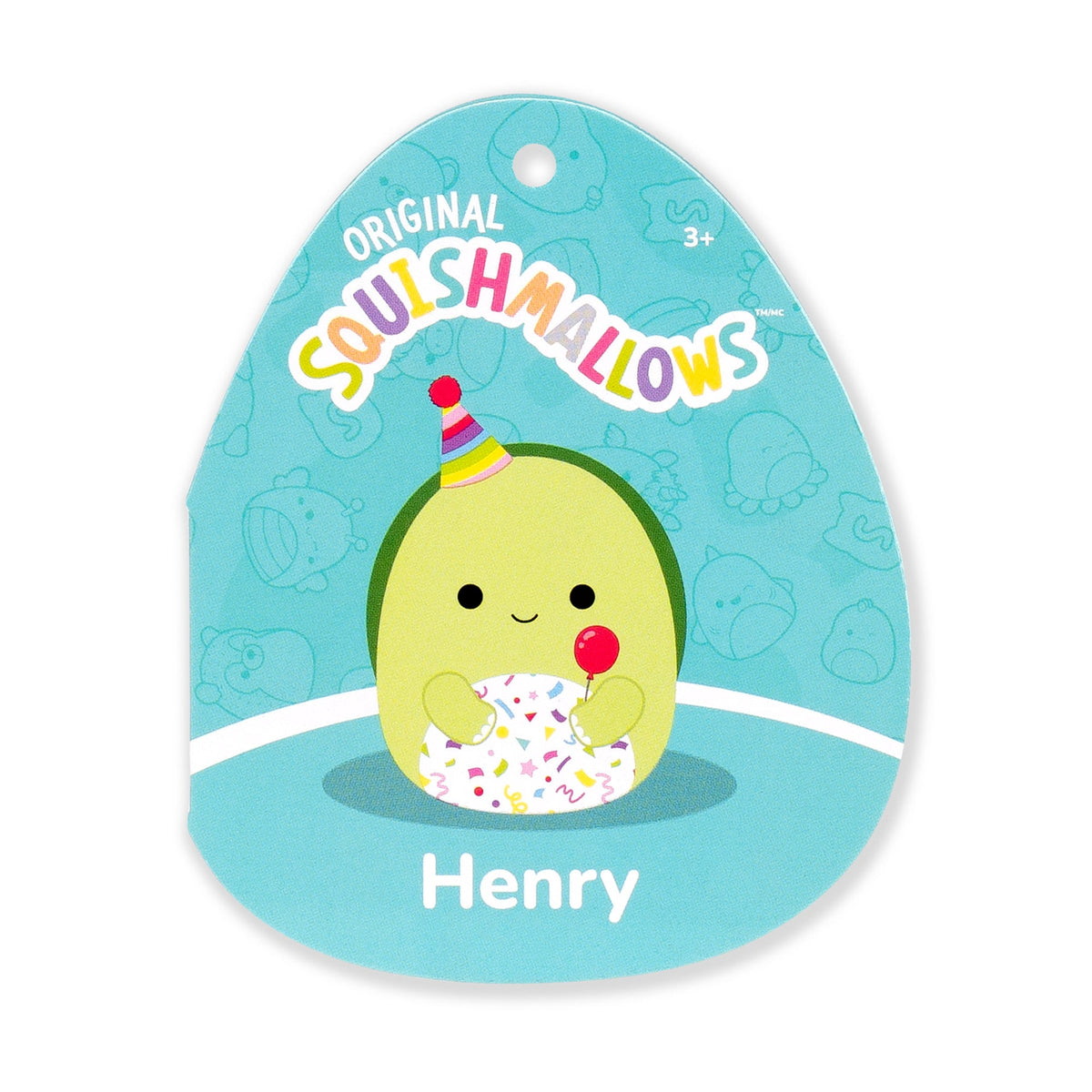 12-Inch Henry the Green Turtle with Birthday Hat Holding Balloon