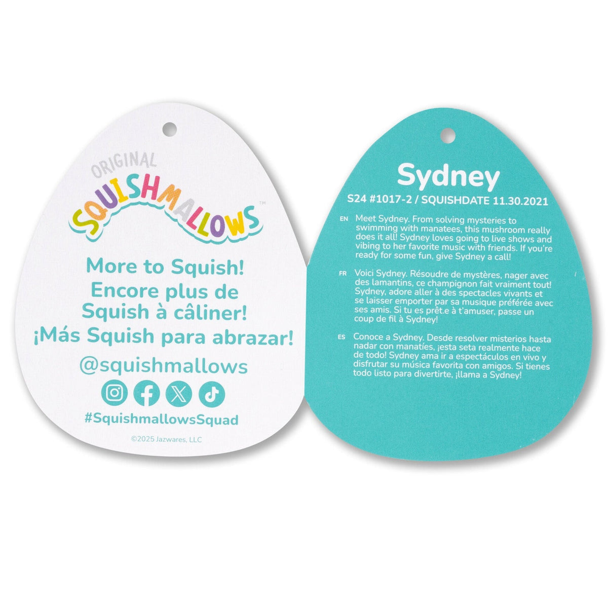 24-Inch Sydney the Teal Spotted Mushroom