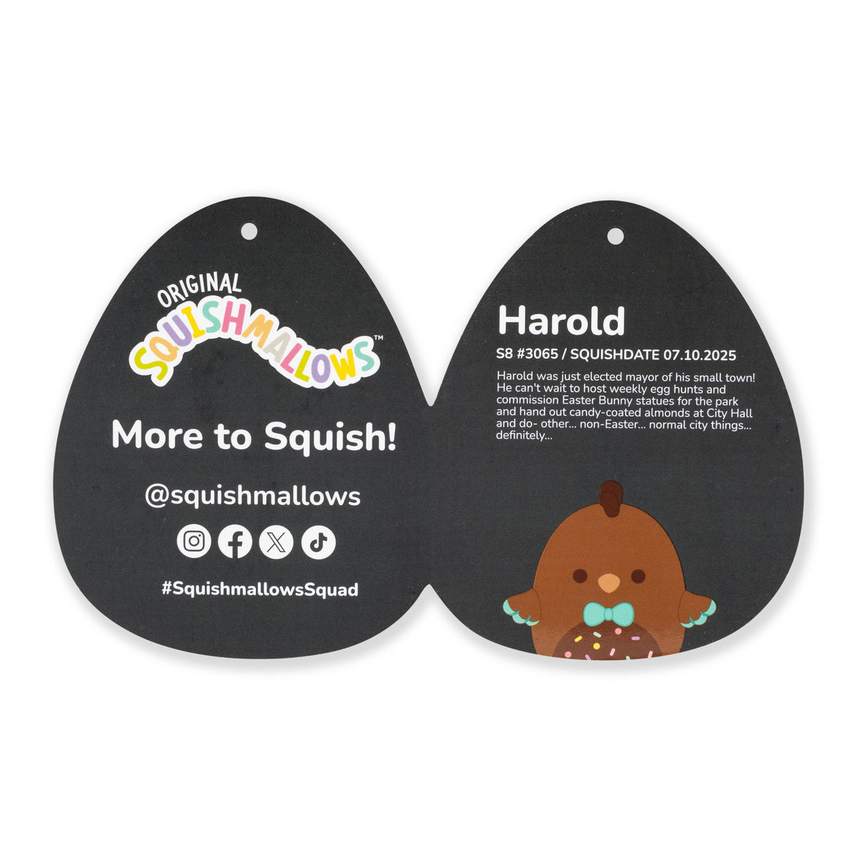 8-Inch Select Series Harold the Chocolate Chick with Bowtie