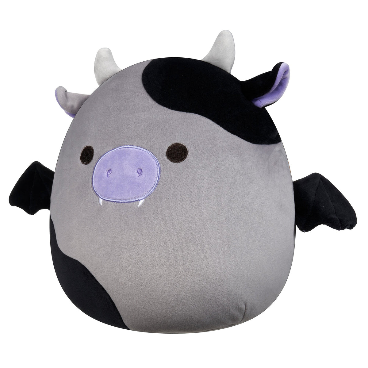 12-Inch Bridgette the Grey and Black Cow Bat