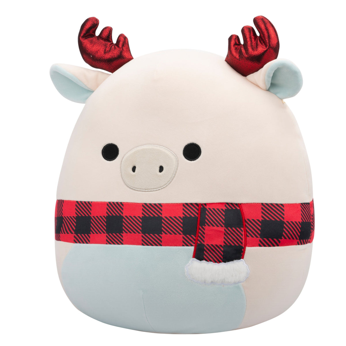 16-Inch Matthew the White Moose with Glitter Antlers