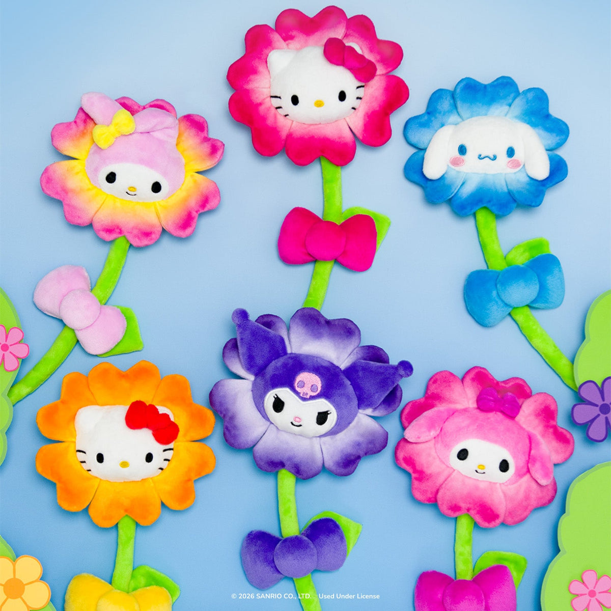 Hello Kitty and Friends 14-Inch Plush Flower 2-Pack - Hello Kitty & Cinnamoroll